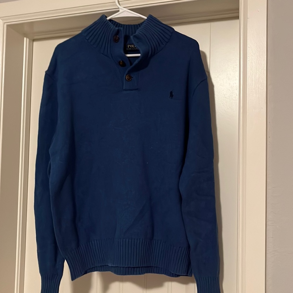 Royal blue men’s Polo sweater